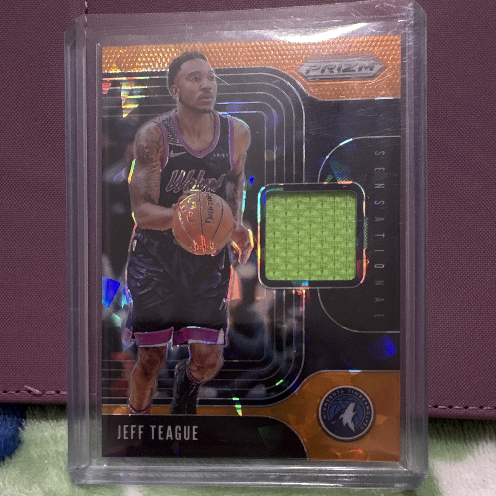 Panini Prizm 2019-20 Jeff Teague Timberwolves Sensational Swatches #SS-JTG