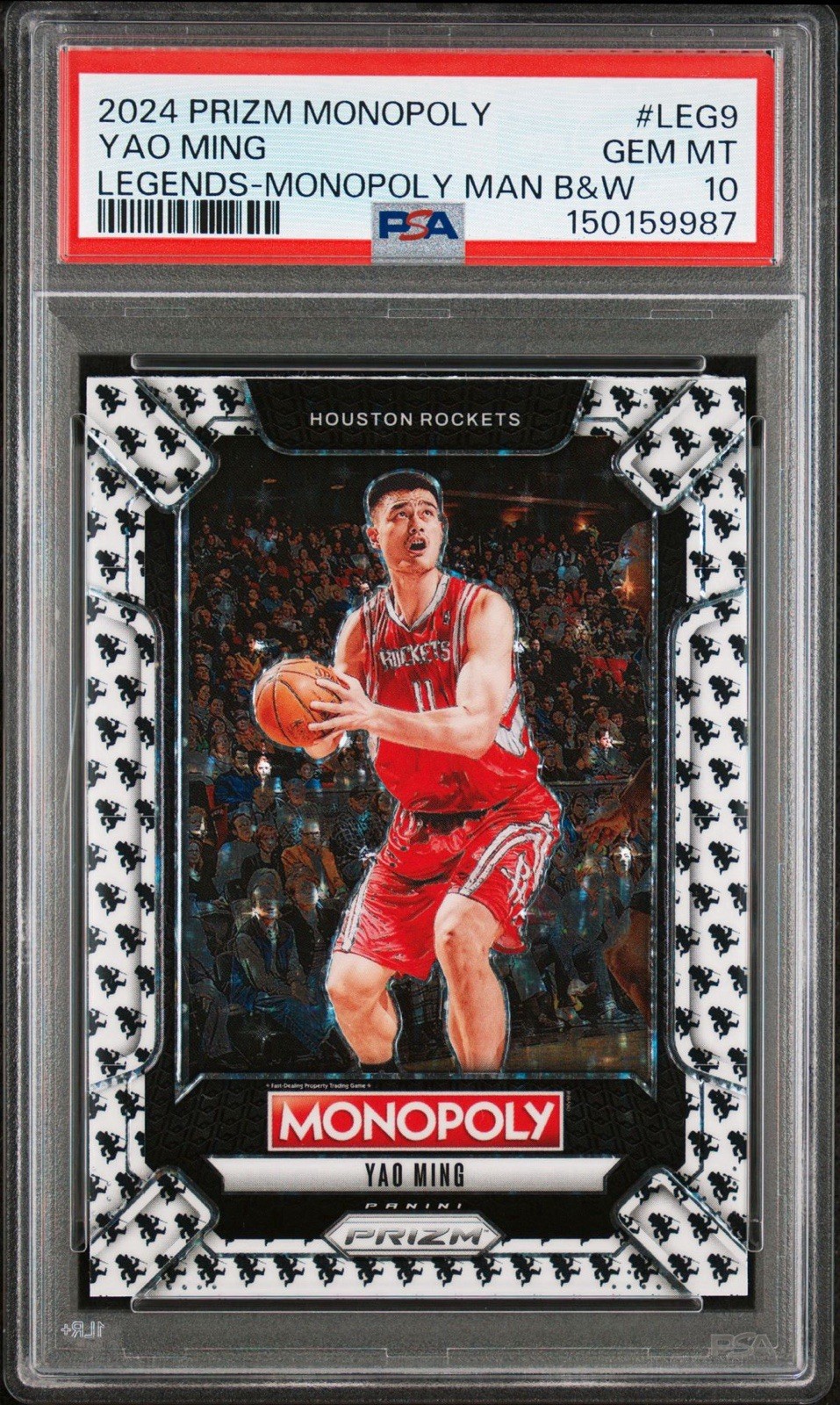 2024 PANINI PRIZM MONOPOLY LEGENDS #LEG9 YAO MING LEGENDS-MONOPOLY MAN PSA 10