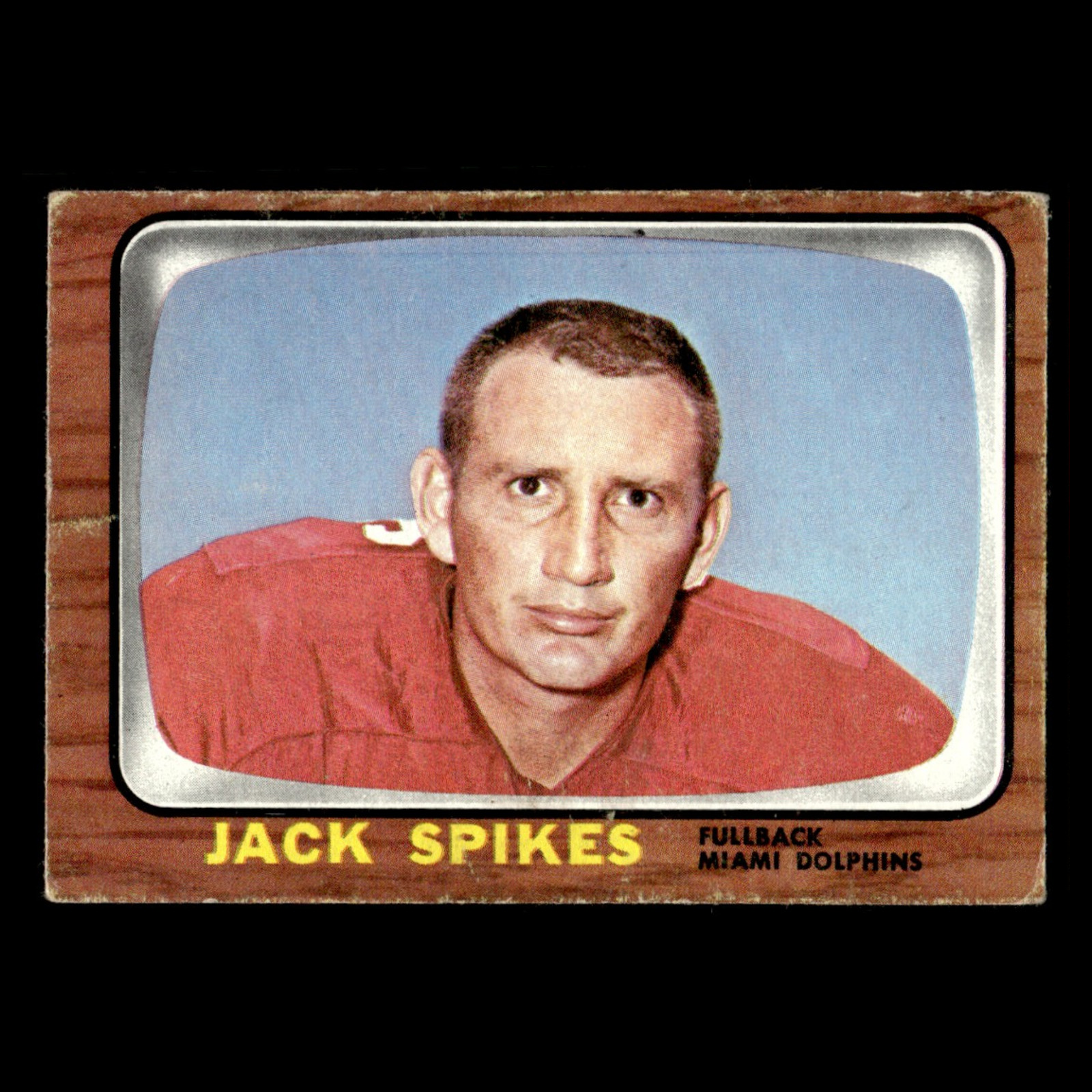 Jack Spikes #84 1966 Topps Miami Dolphins Football Card NFL VG