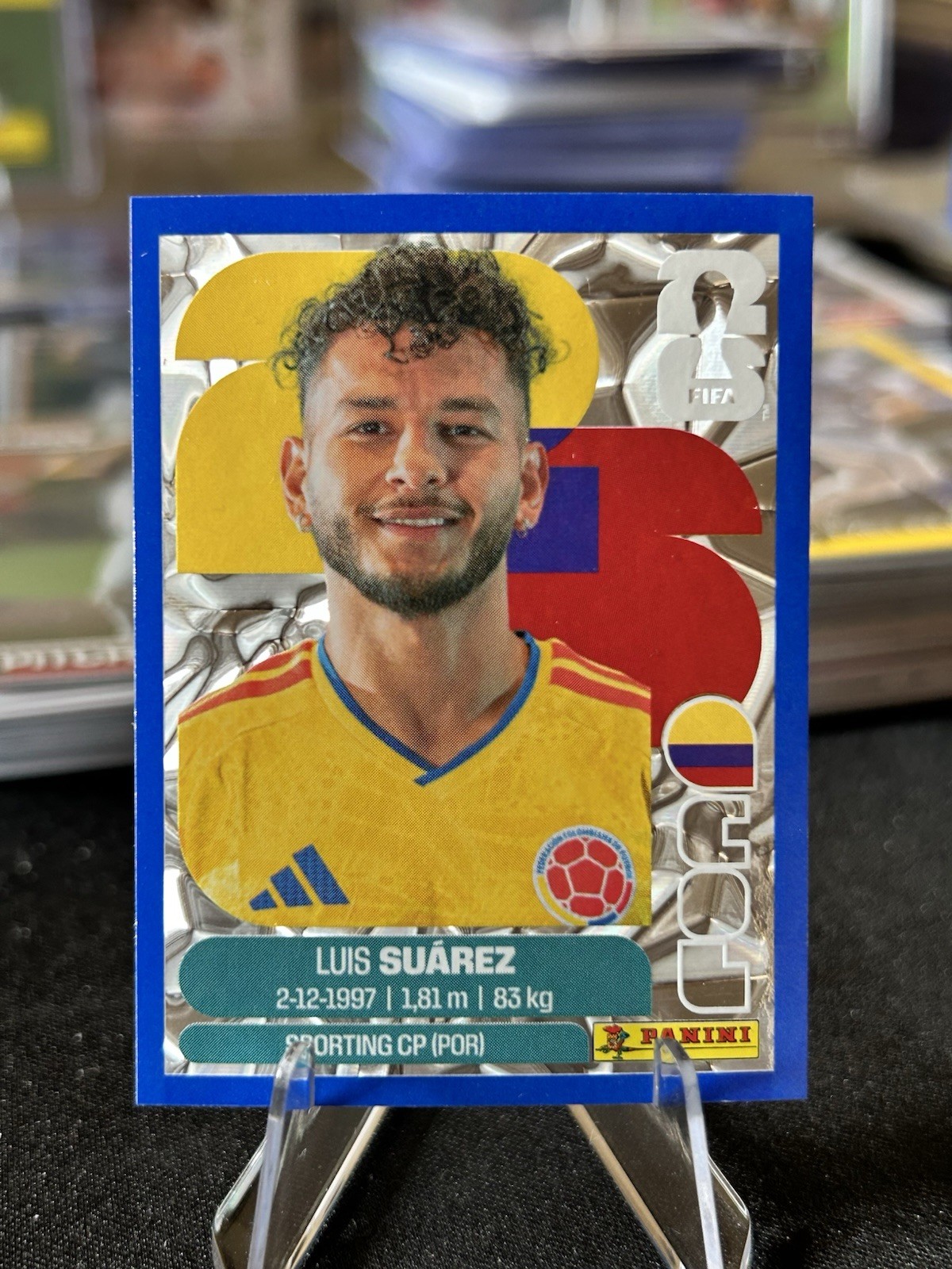 2026 Panini FIFA World Cup Stickers BLUE CRUMPLE SP Rare USA Online Exclusive