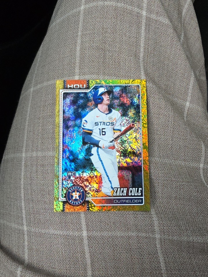 2026 Topps Series 2 Zach Cole RC Gold Glitter /50 Houston Astros