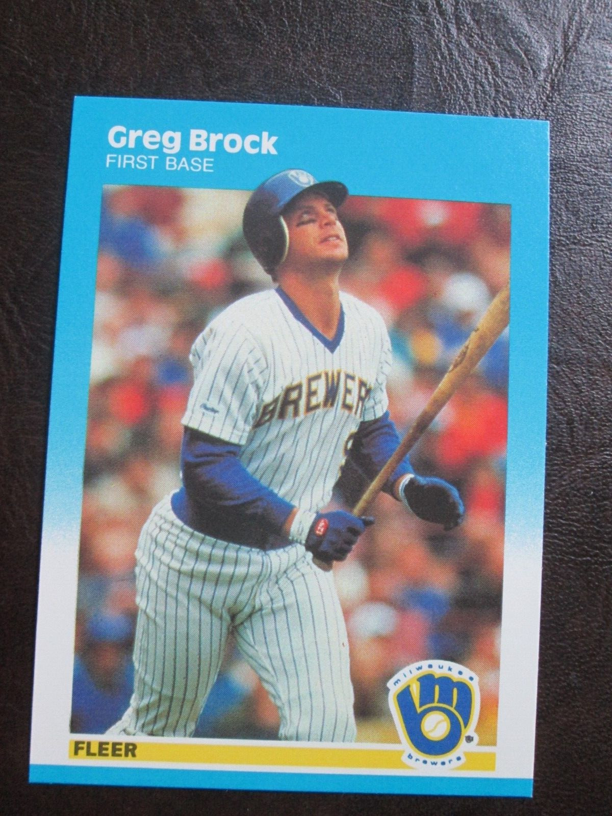 Three (3) Greg Brock Baseball Cards (See Pictures and Description Below)