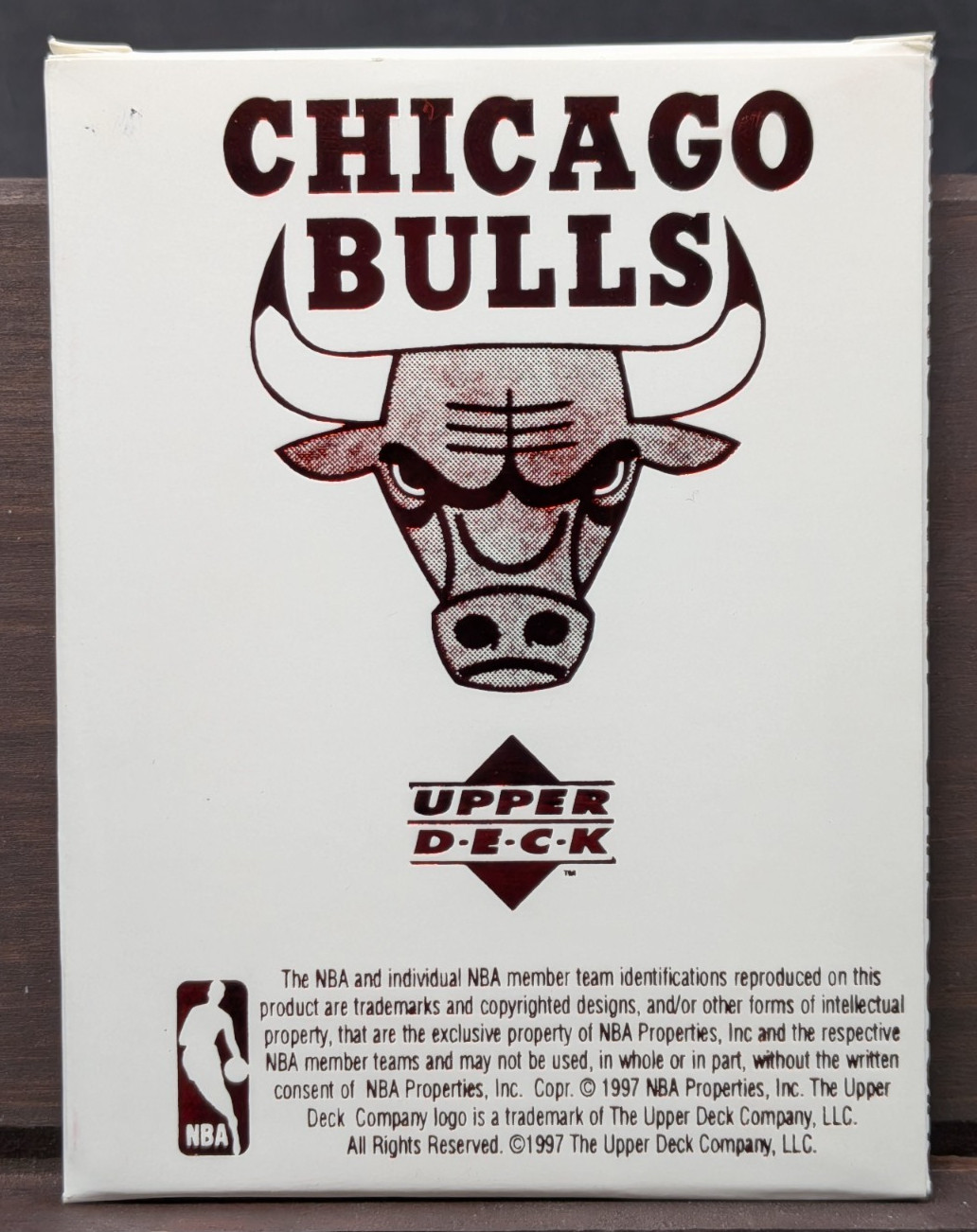 1997 Upper Deck Chicago Bulls NBA Champions 22kt. Gold Photo Card /5000