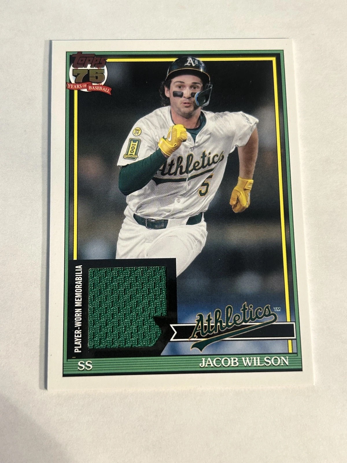 2026 Topps Series 1 – 1991 Topps Baseball Relics Jacob Wilson #91R-JWI (MEM)