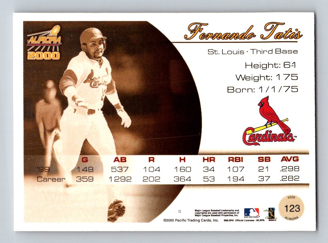 2000 Pacific Aurora #123 Fernando Tatis