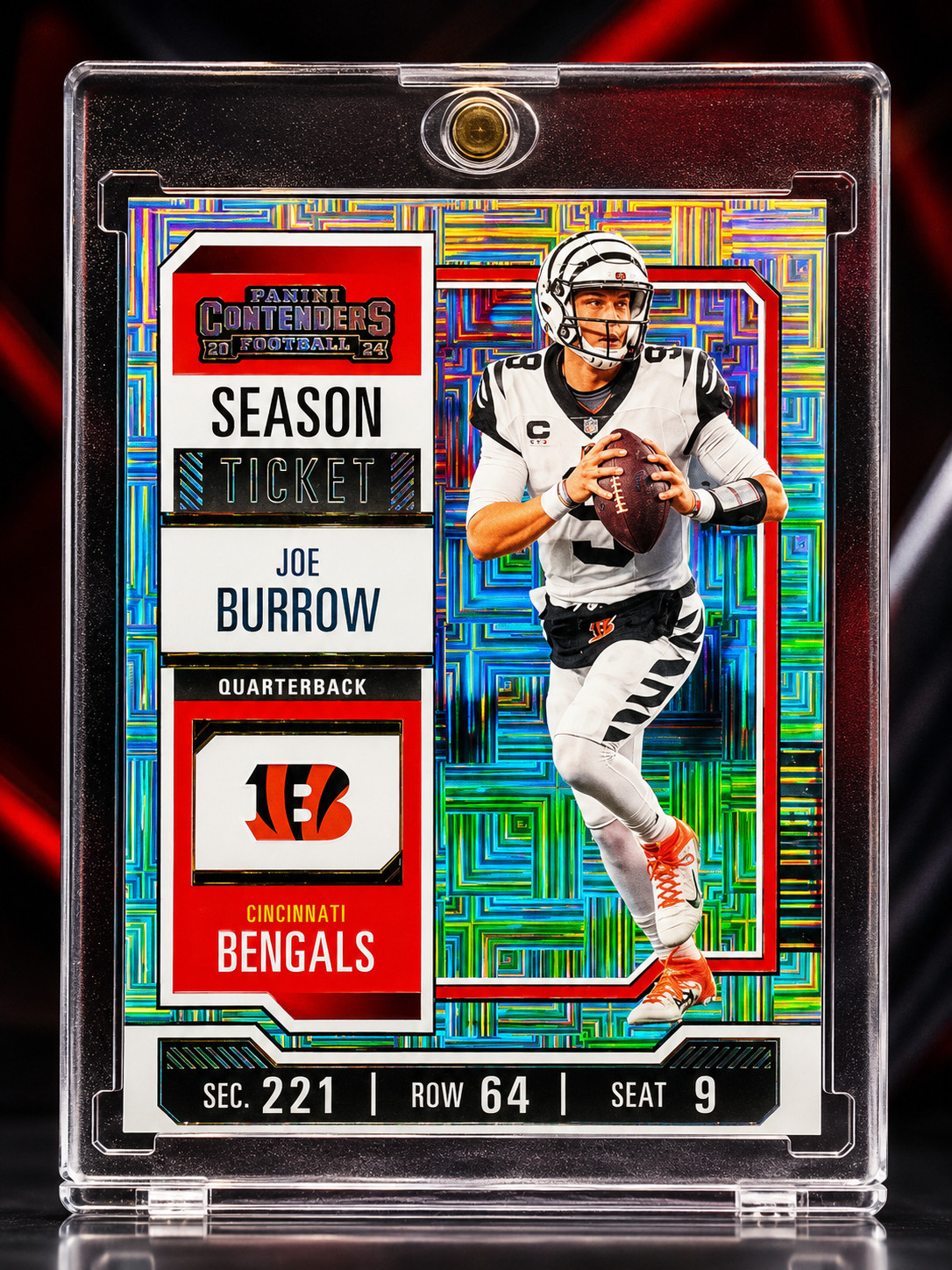 Joe Burrow RARE MOJO REFRACTOR INVESTMENT CARD SSP PANINI BENGALS MVP MINT