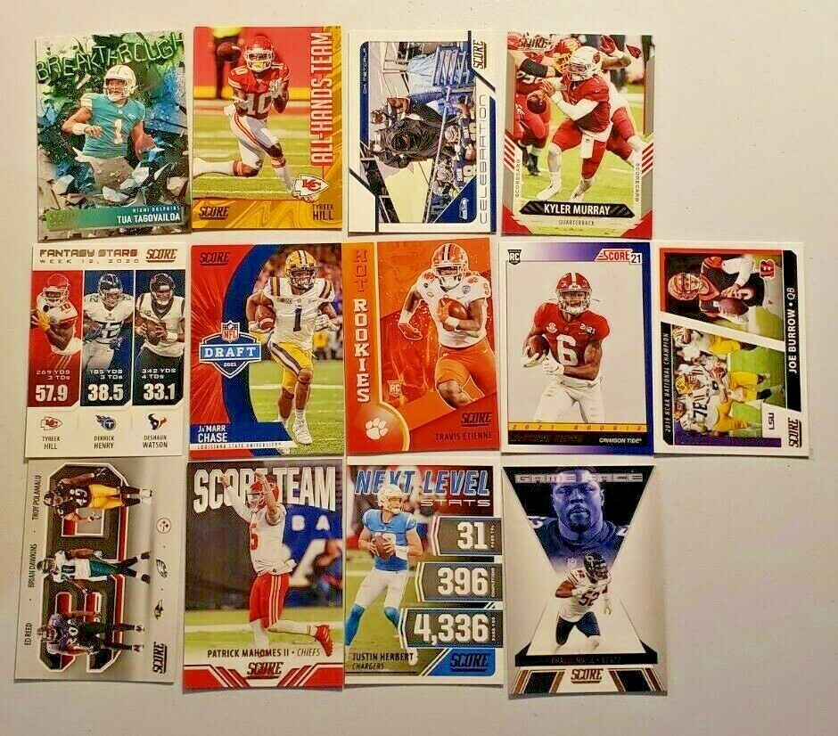 2021 Score Football INSERTS You Pick with Rookies and Red Parallels You Pick