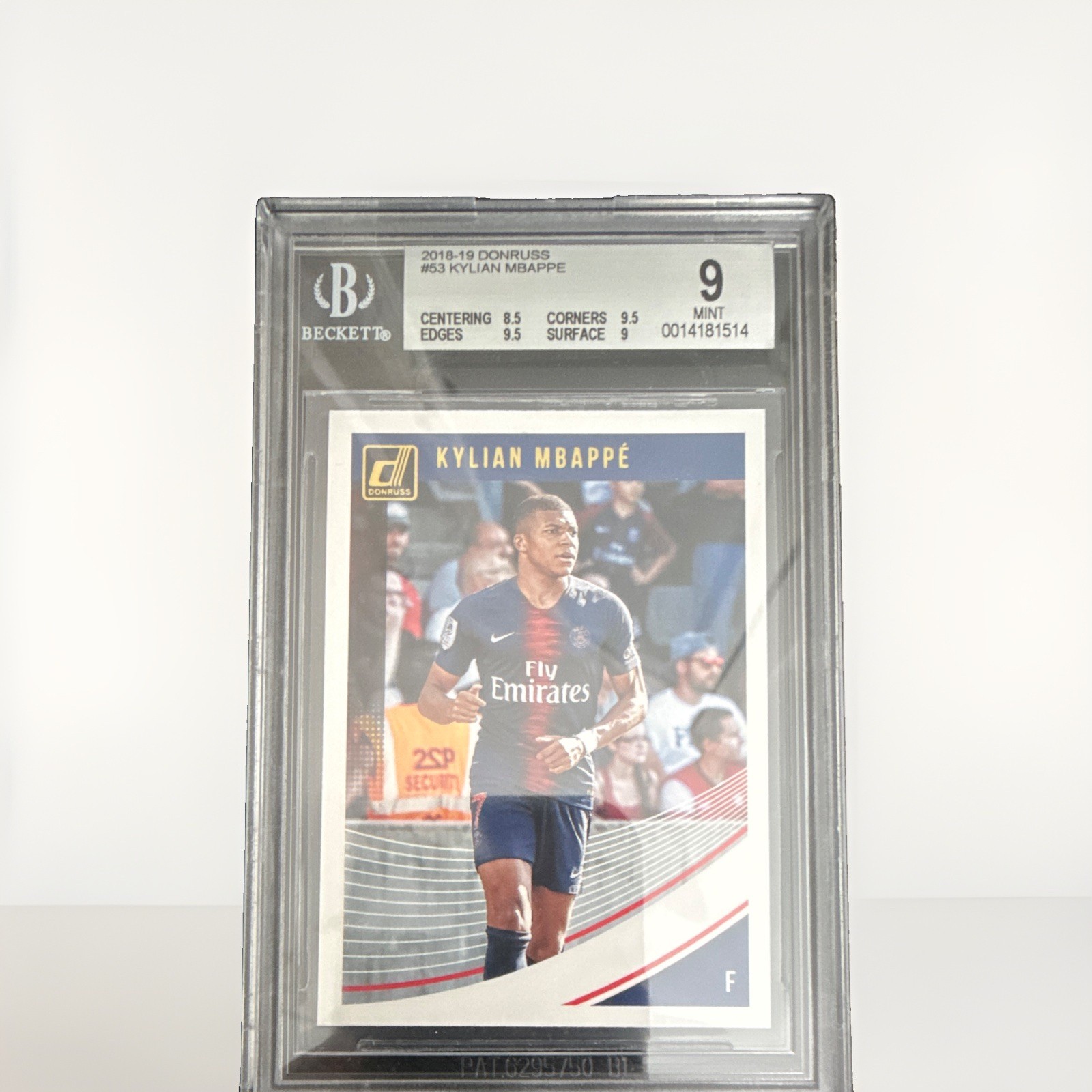 Panini 2018-19 Donruss Kylian Mbappé PSG BGS 9 Graded Soccer Card #53