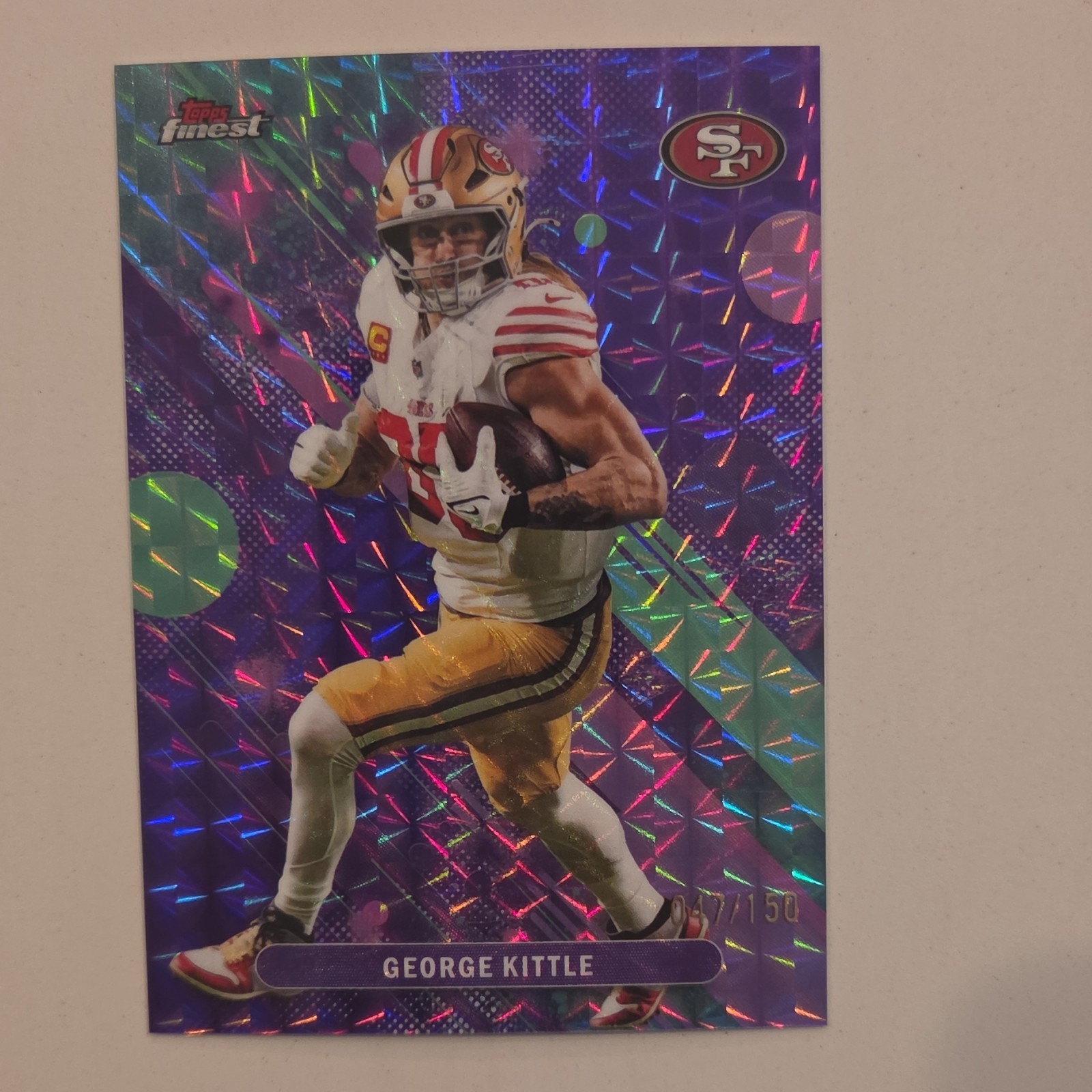 2025 Topps Finest Purple Geometric #’d/150 George Kittle San Francisco