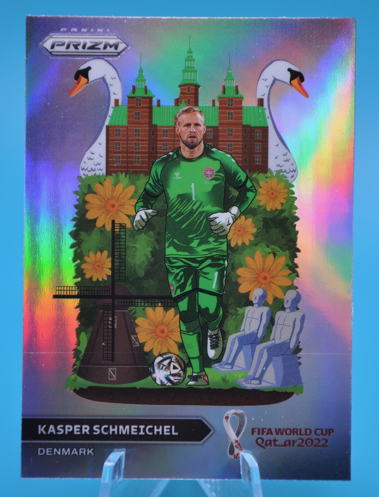 2022 Panini Prizm World Cup Kasper Schmeichel National Landmarks #7 Case Hit SSP