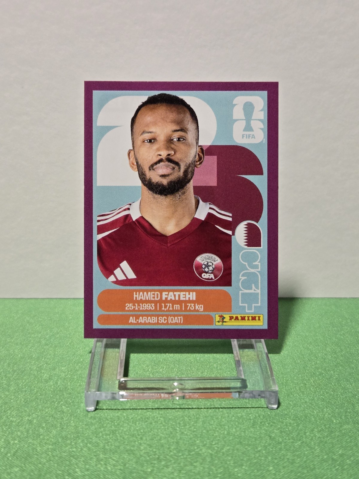 2026 Panini World Cup Sticker Hamed Fatehi QAT12 Purple Parallel Qatar