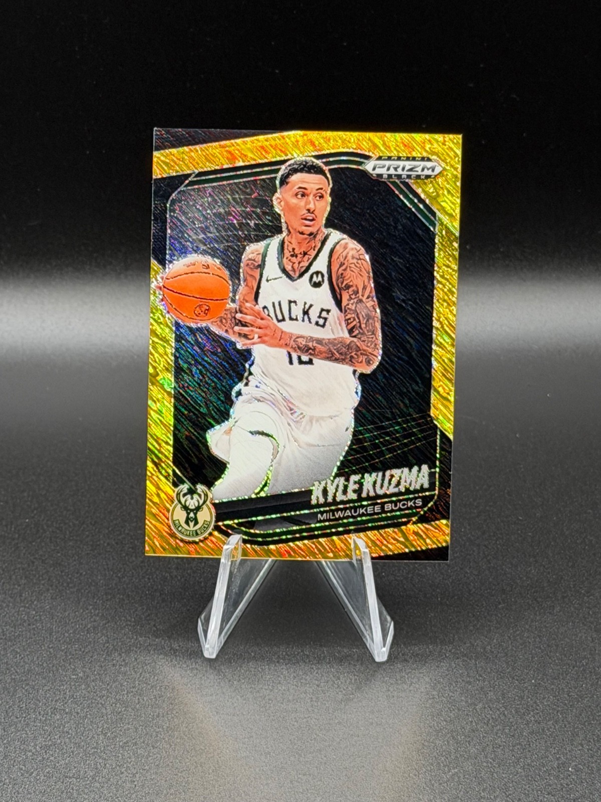 KYLE KUZMA 2024-25 Panini Prizm Black Gold Shimmer FOTL Prizms 05/10