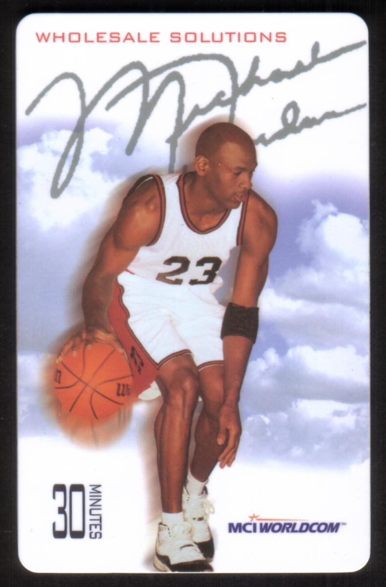 30m Promo Michael Jordan Wholesale Solutions Dribble Basketball USED Phone Card
