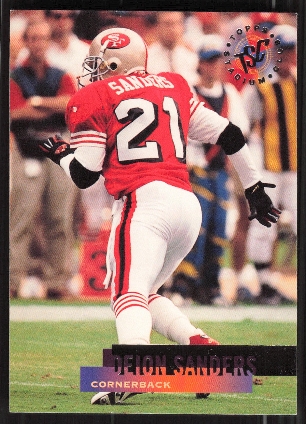 Deion Sanders, 1995 Stadium Club, #150, San Francisco 49ers,