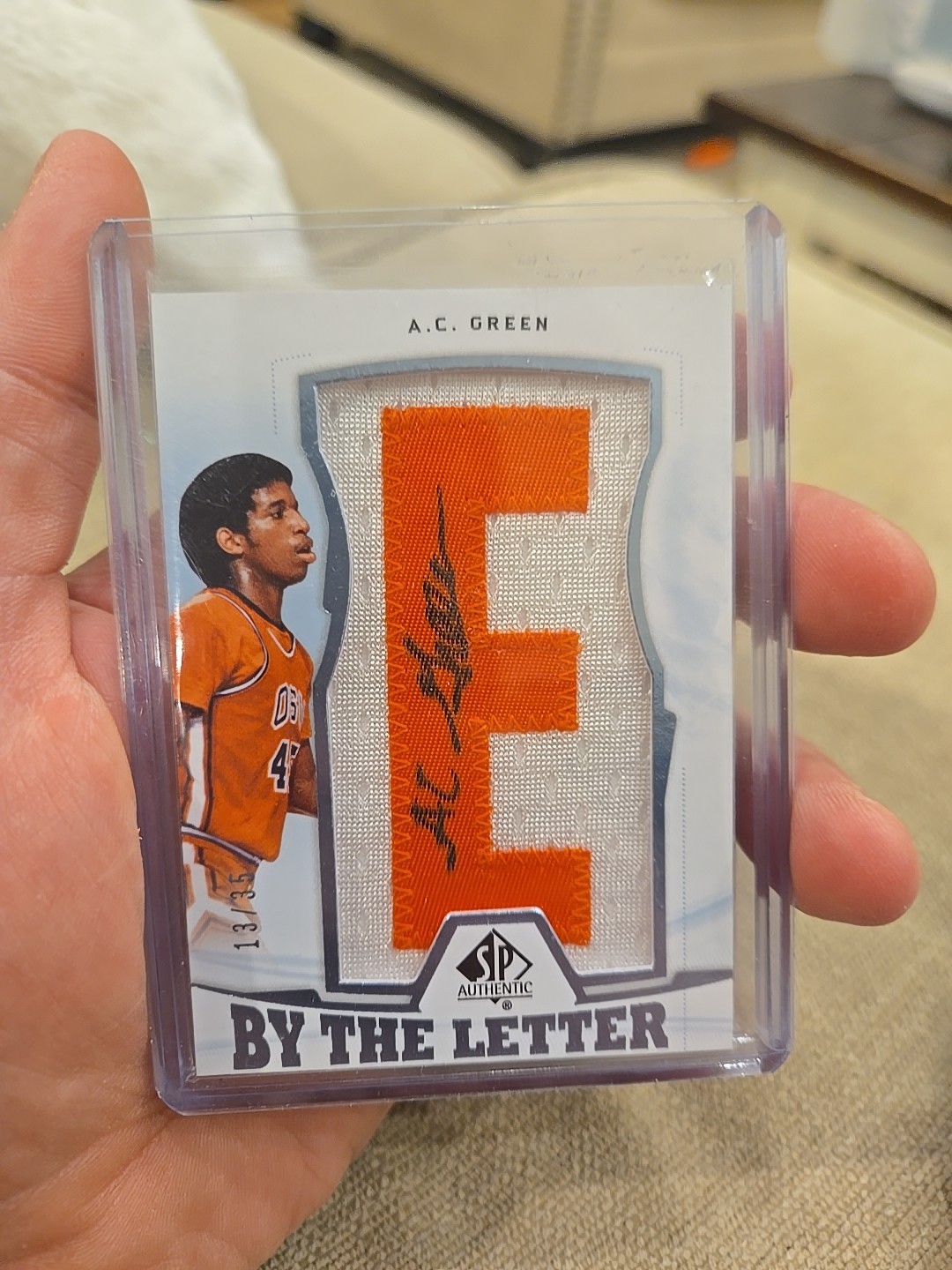 2013-14 SP Authentic By the Letter “E” Auto /35 AC Green #BL-AC Auto