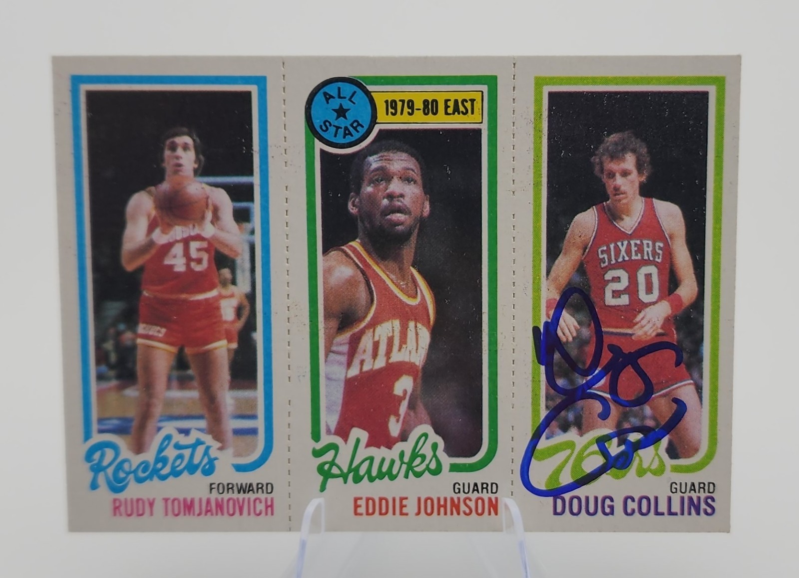Doug Collins Signed 1980-81 Topps Card #179 Sixers NBA Auto RAD