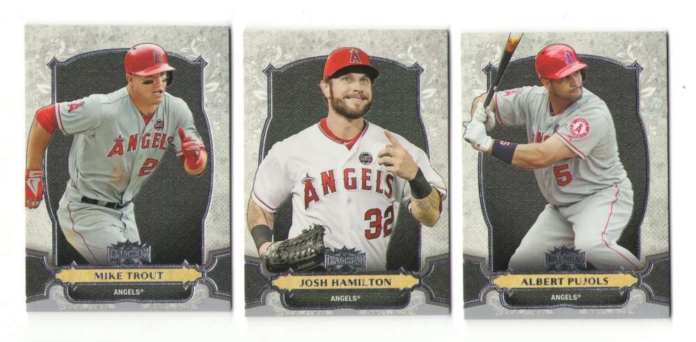 2014 Topps Triple Threads – LOS ANGELES ANGELS of ANAHEIM Team Set w/ Mike Trout