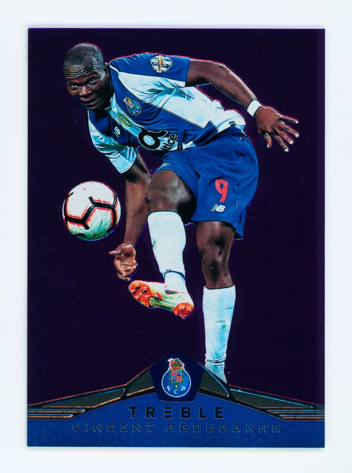 2018-19 Vincent Aboubakar Panini Treble Purple FC Porto Soccer Card 19/49