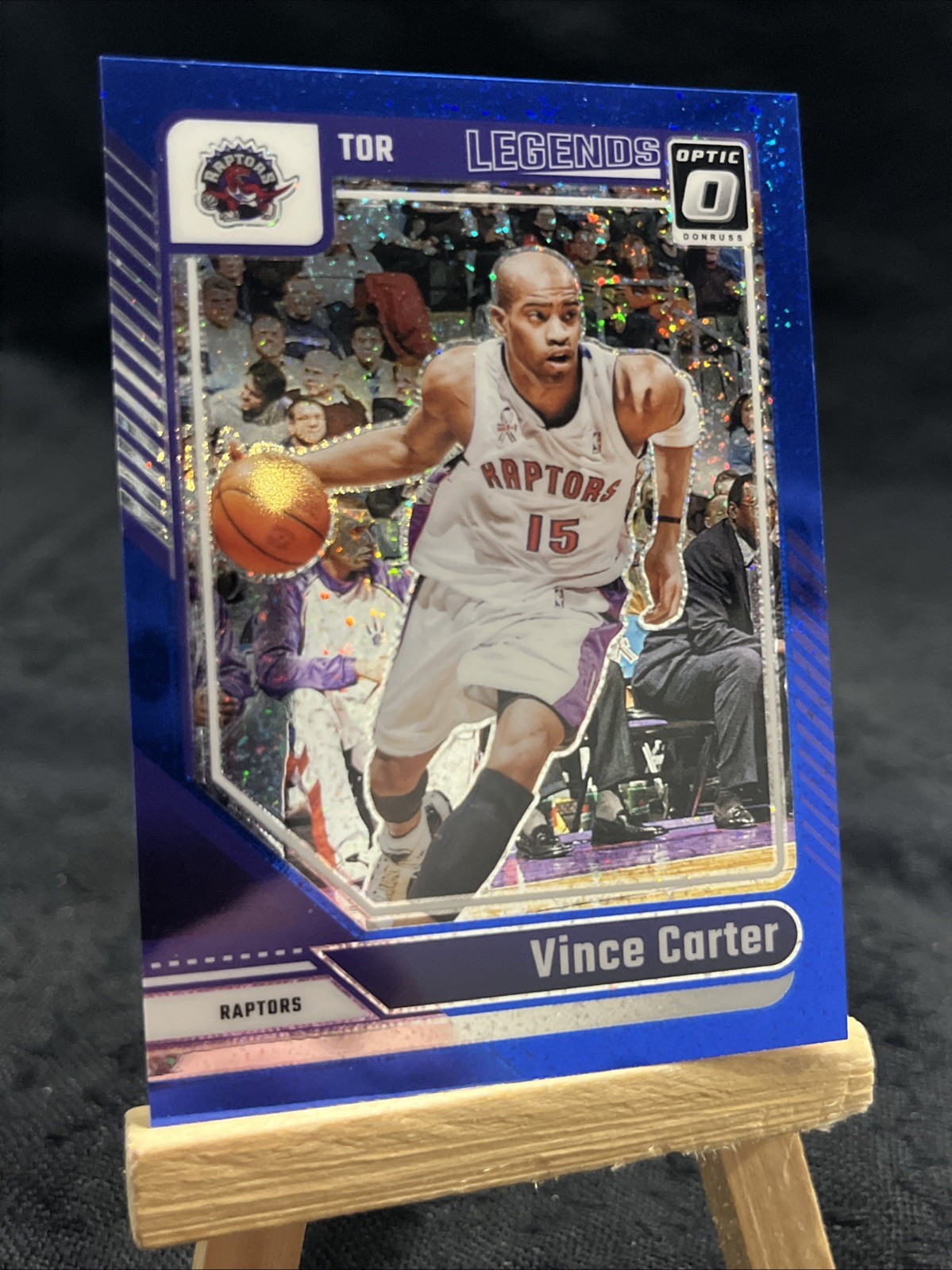 2024-25 Panini Donruss Optic Legends Vince Carter # Blue Sparkle /15 RARE!