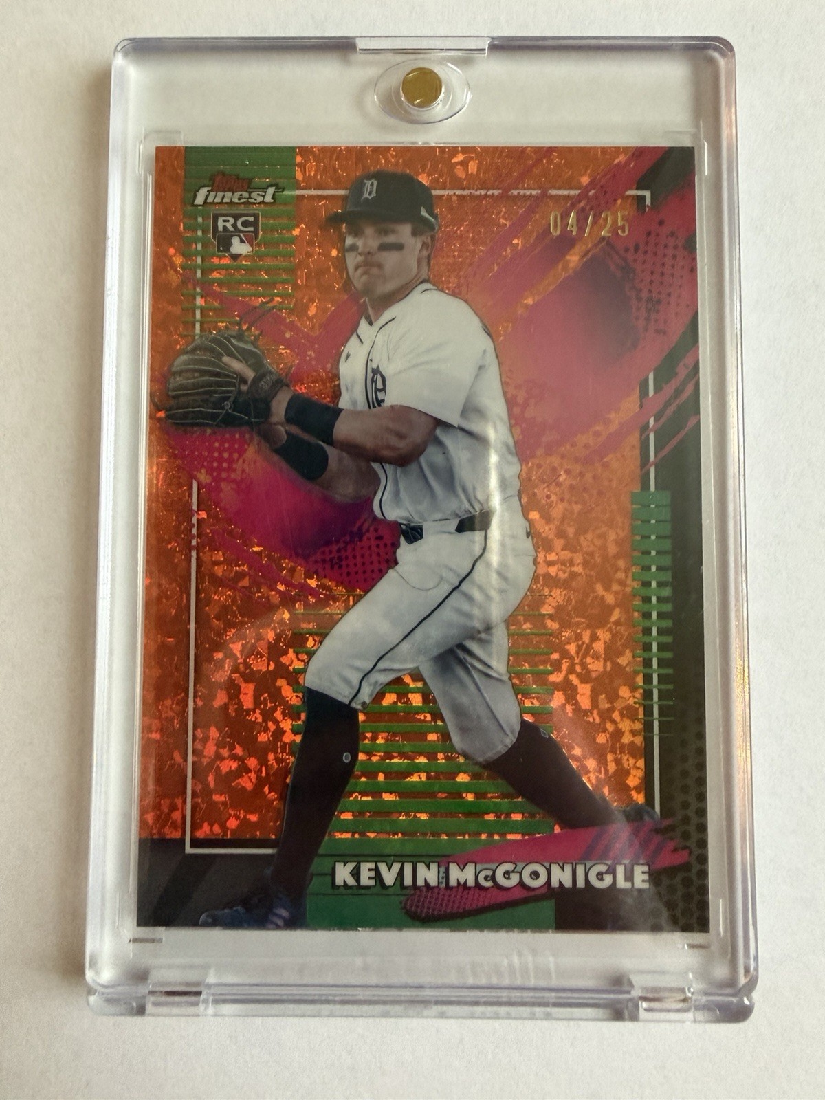 2026 Topps Finest Kevin McGonigle #275 Orange Mini Diamond /25 Rare Tigers (RC)