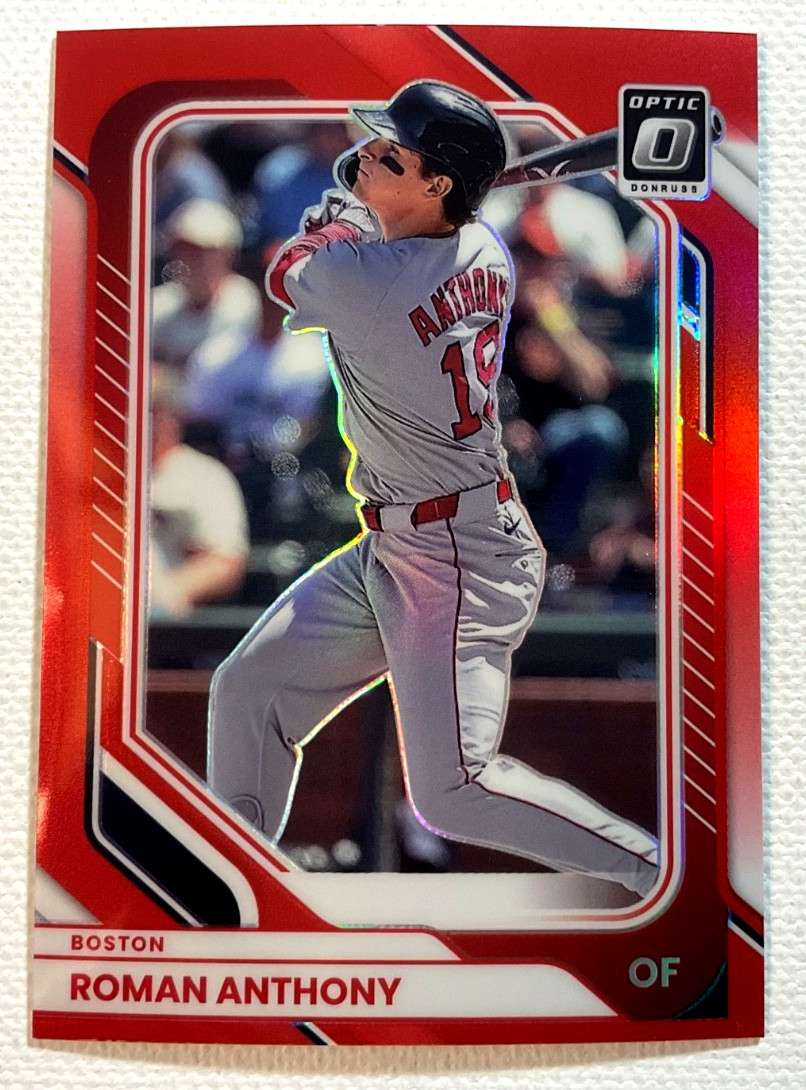 Roman Anthony Panini 2026 Donruss Optic Red Refractor 4/99 Red Sox #61