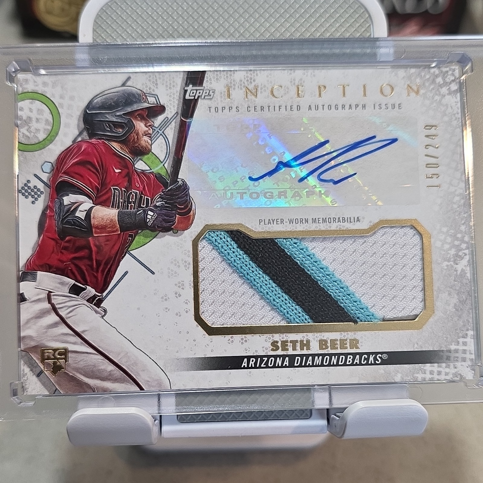 Topps Inception 2022 Seth Beer RC Auto Patch /249 #IAP-SBE Arizona Diamondbacks