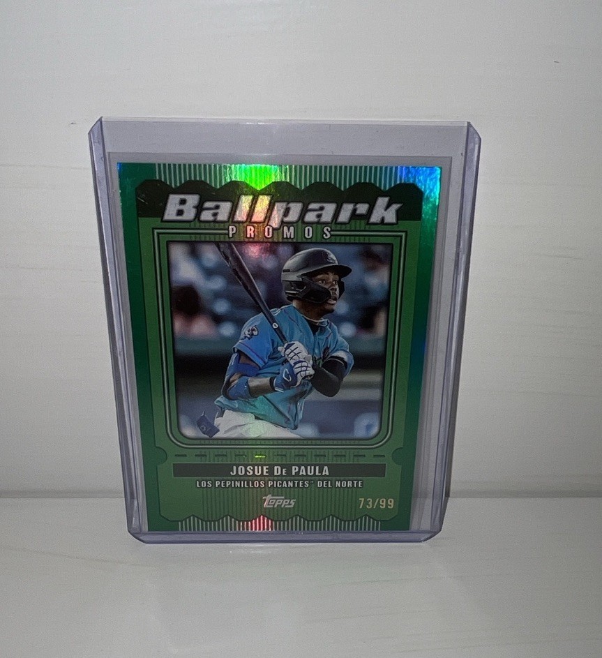2025 Topps Pro Debut Josue De Paula Ballpark Promos Green /99 #BP-6 Dodgers