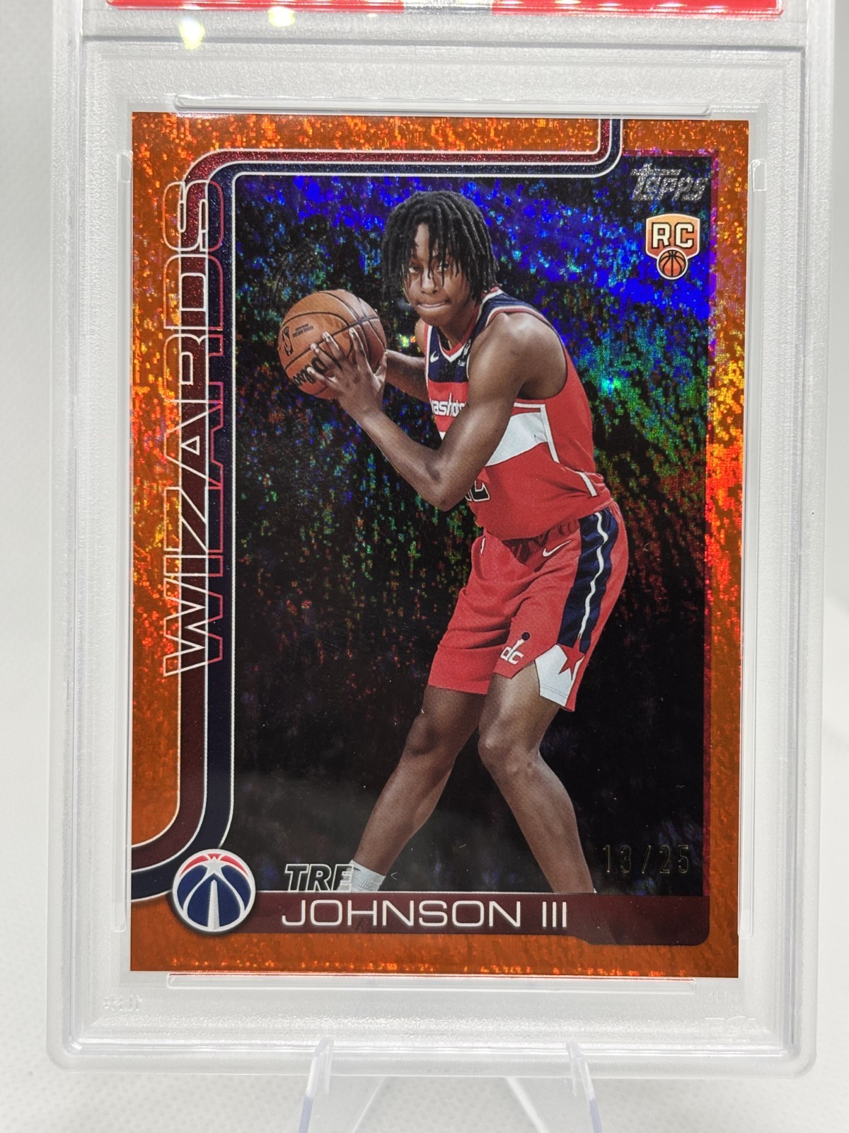 2025-26 Topps – Tre Johnson RC /25 Orange Holofoil (RC) PSA