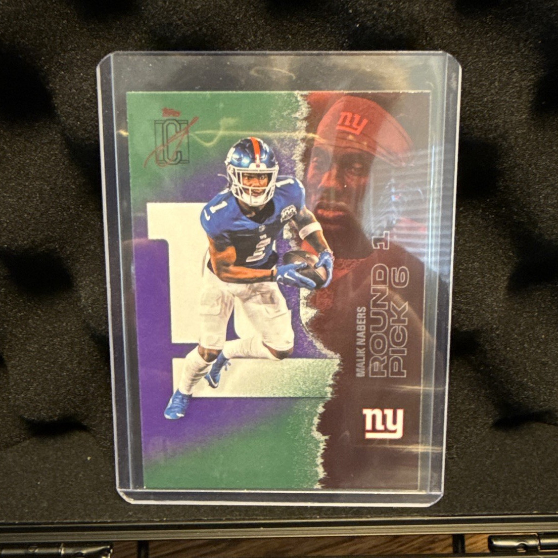 2025 Topps Signature Malik Nabers New York Giants Green Purple #40