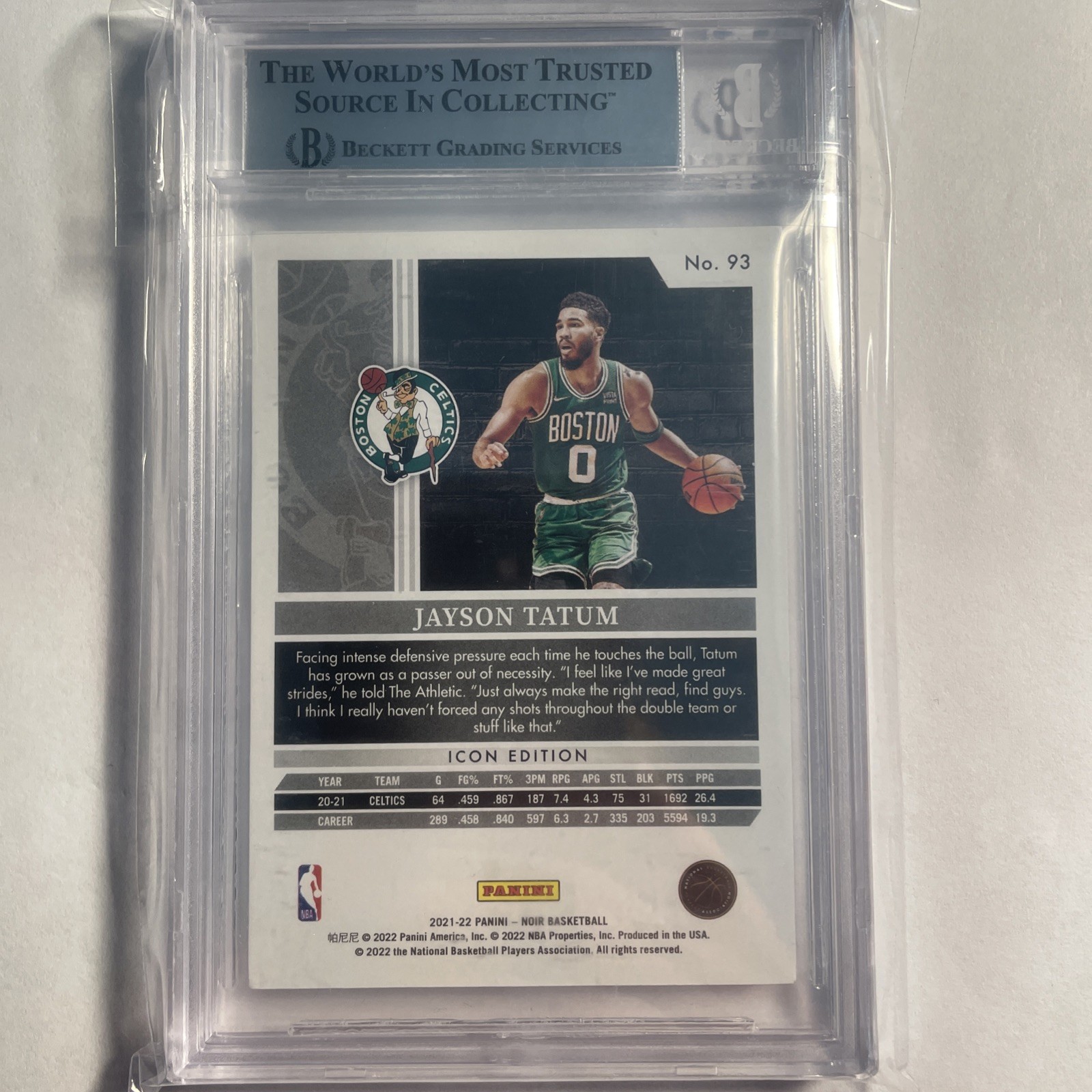 📈POP 1! 📈JAYSON TATUM SILVER 25/35 BGS 9 2021 NOIR HOLO ASSOCIATION 🔥🔥🔥