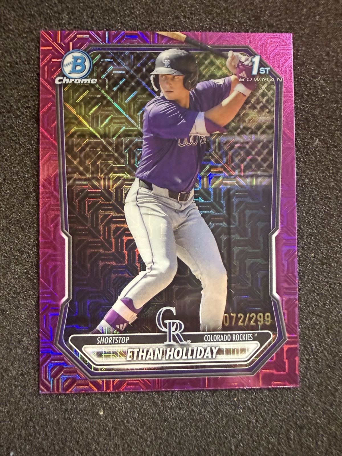 Bowman 2025 Bowman Chrome Ethan Holliday Rockies 1st Bowman Purple /299 BCP-1