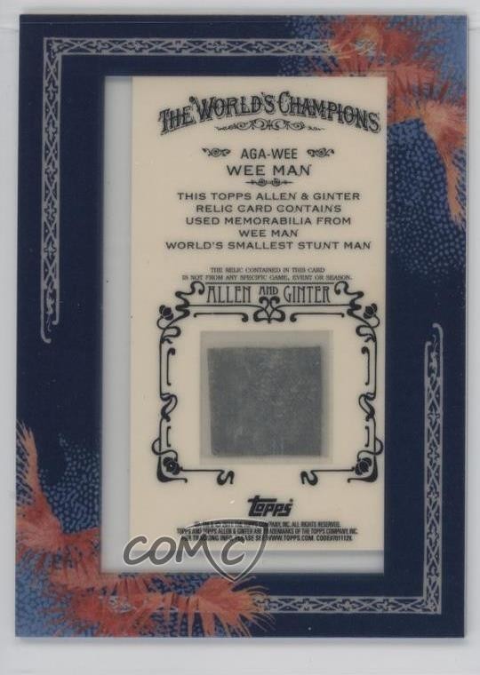 2011 Topps Allen & Ginter’s Framed Mini Relics Wee Man #AGA-WEE 04le