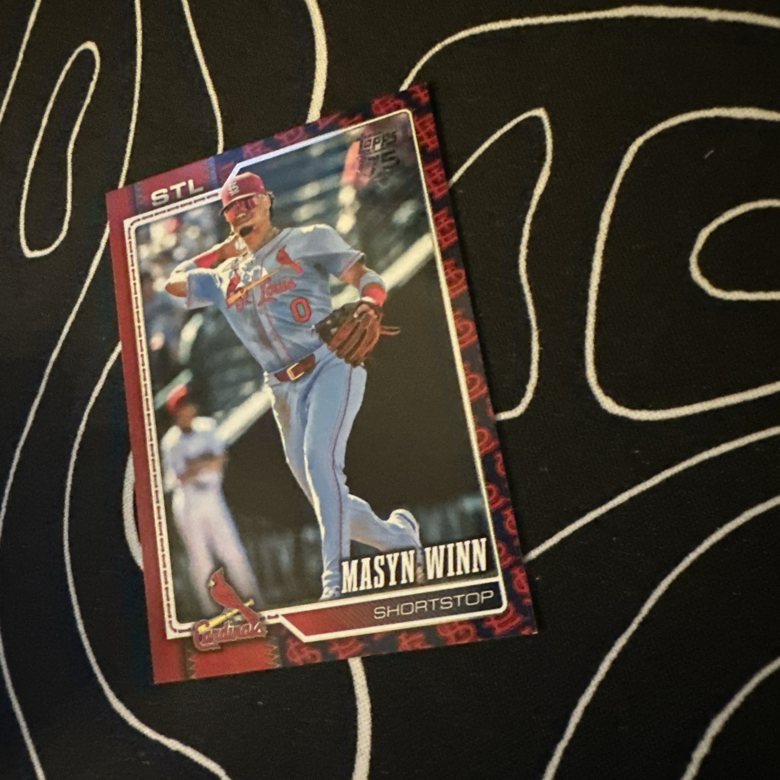 Masyn Winn TOPPS SERIES 2 Team Boarder SP #526 STL Cardinals Color Match