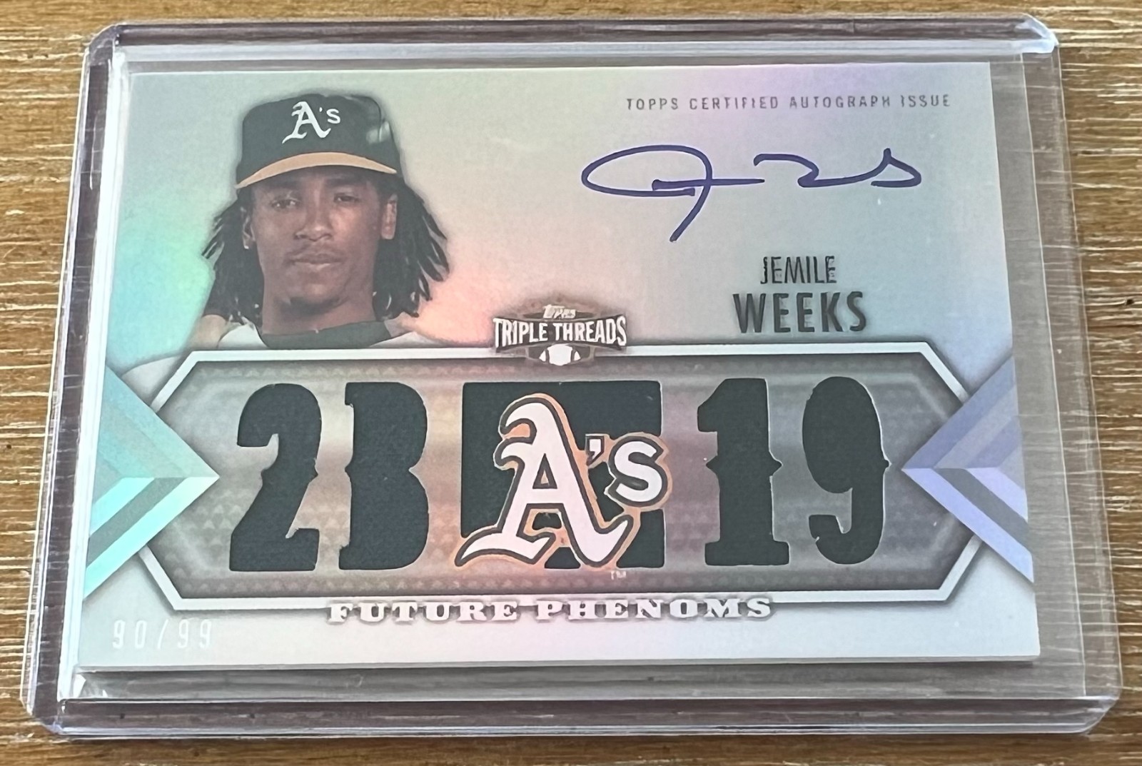 JEMILE WEEKS 2012 Topps Triple Threads JUMBO JERSEY RELIC AUTO AUTOGRAPH #90/99!