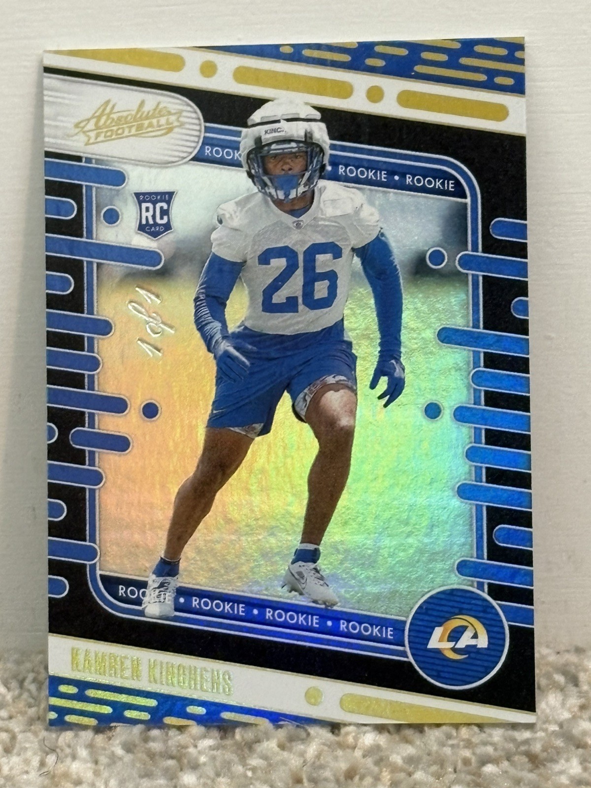 1 of 1 💥🔥Kamren Kinchens 2024 Panini Absolute Black Foil 1/1 RAMS Rc