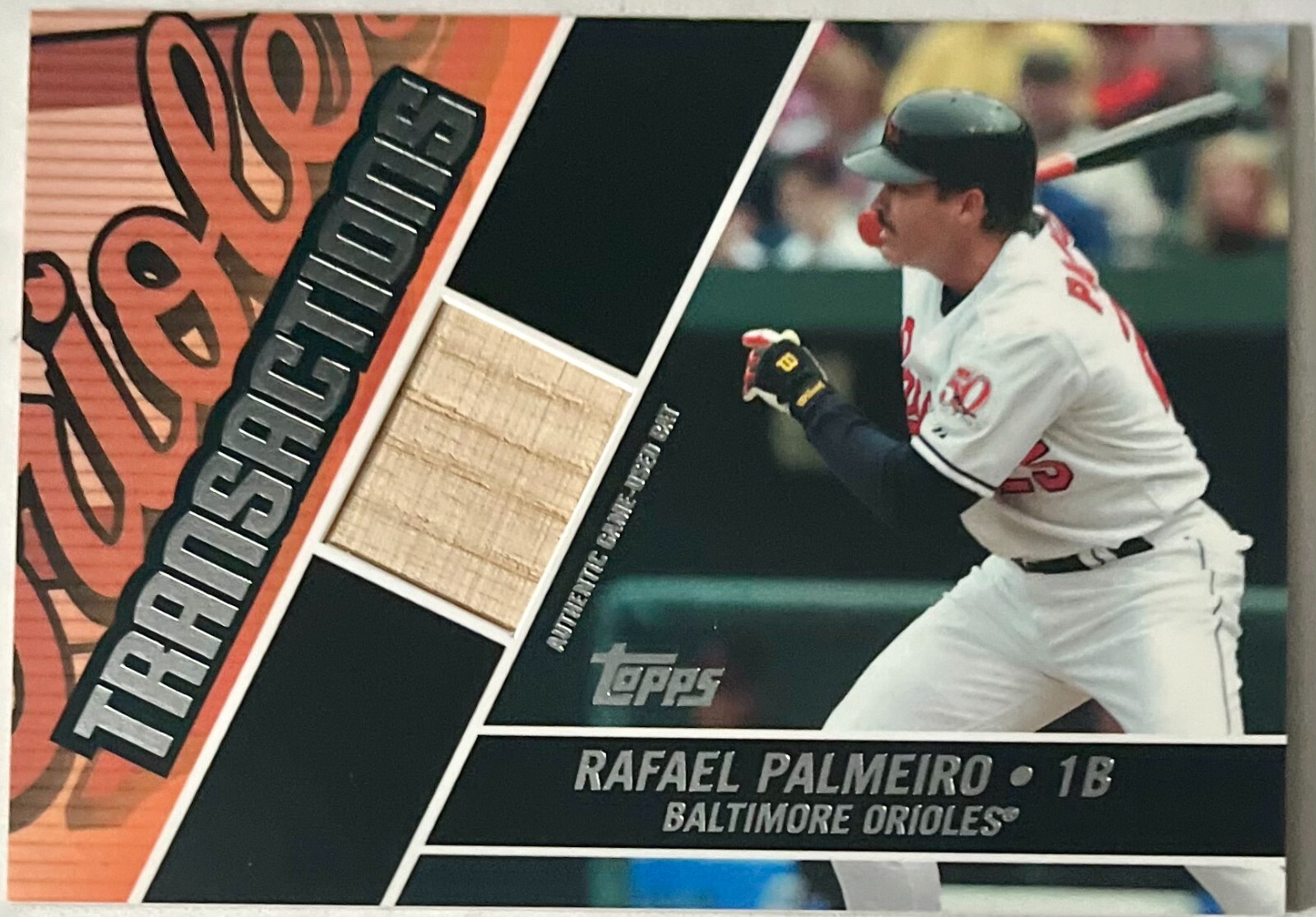 RAFAEL PALMEIRO 2004 TOPPS TRADED BAT TRANSACTIONS #TT-RP