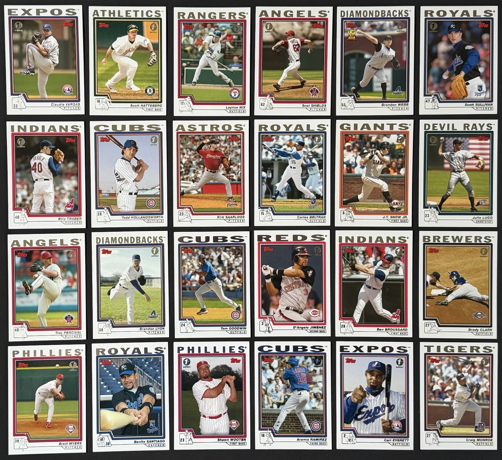 2004 Topps 1st Edition – Baseball Cards – #489-732 – Complete Your Set – U Pick