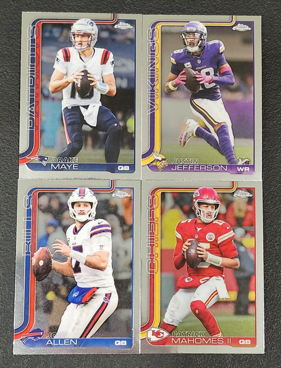 2025 Topps Chrome Football BASE 1-250 You Pick – 2 Card Minimum