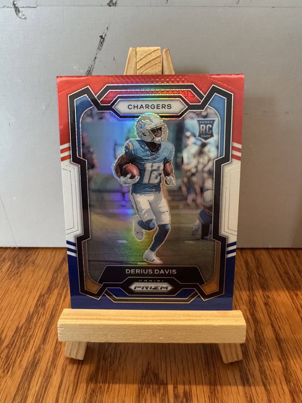 2023 Panini Prizm #351 Derius Davis Red White and Blue