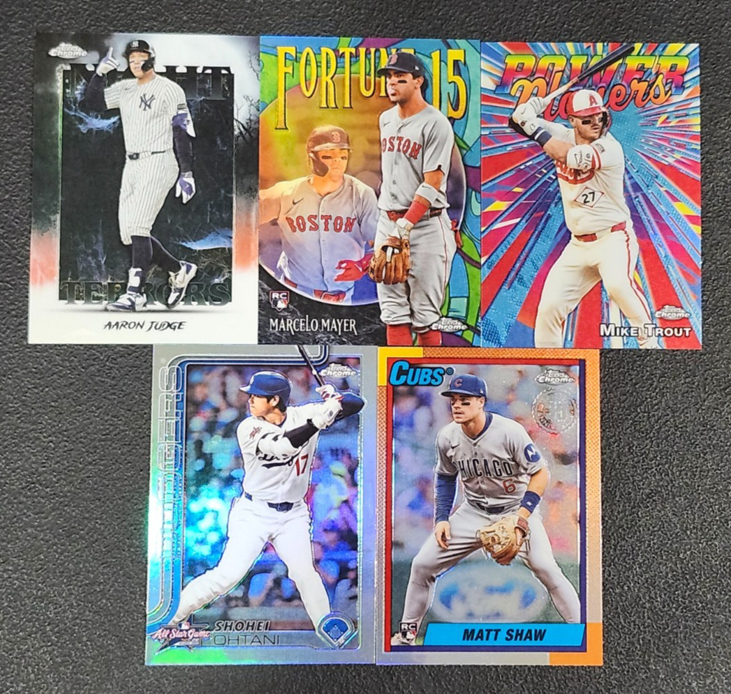 2025 Topps Chrome Update INSERTS with Rookies You Pick – 2 Card Minimum