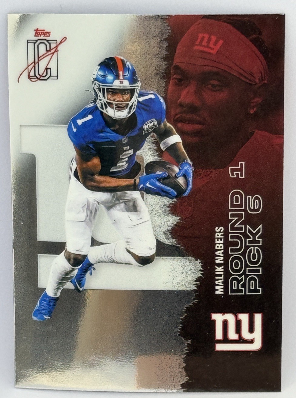 Topps 2025 Signature Class Malik Nabers New York Giants #40 Chrome