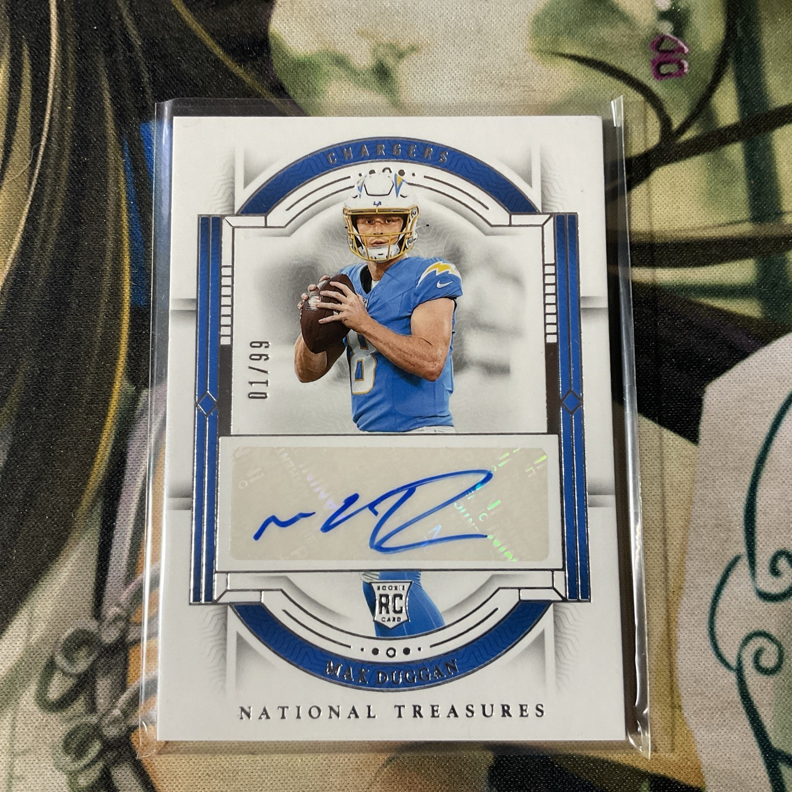 2023 Panini National Treasures Signatures /99 Max Duggan #142 Rookie Auto RC