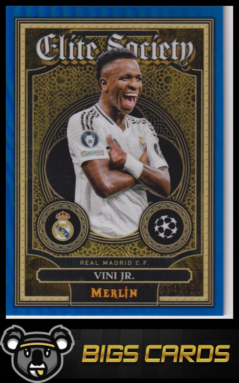 2024-25 Merlin UEFA Club Competitions #ES-15 Vini Jr. Elite Society Blue #/150
