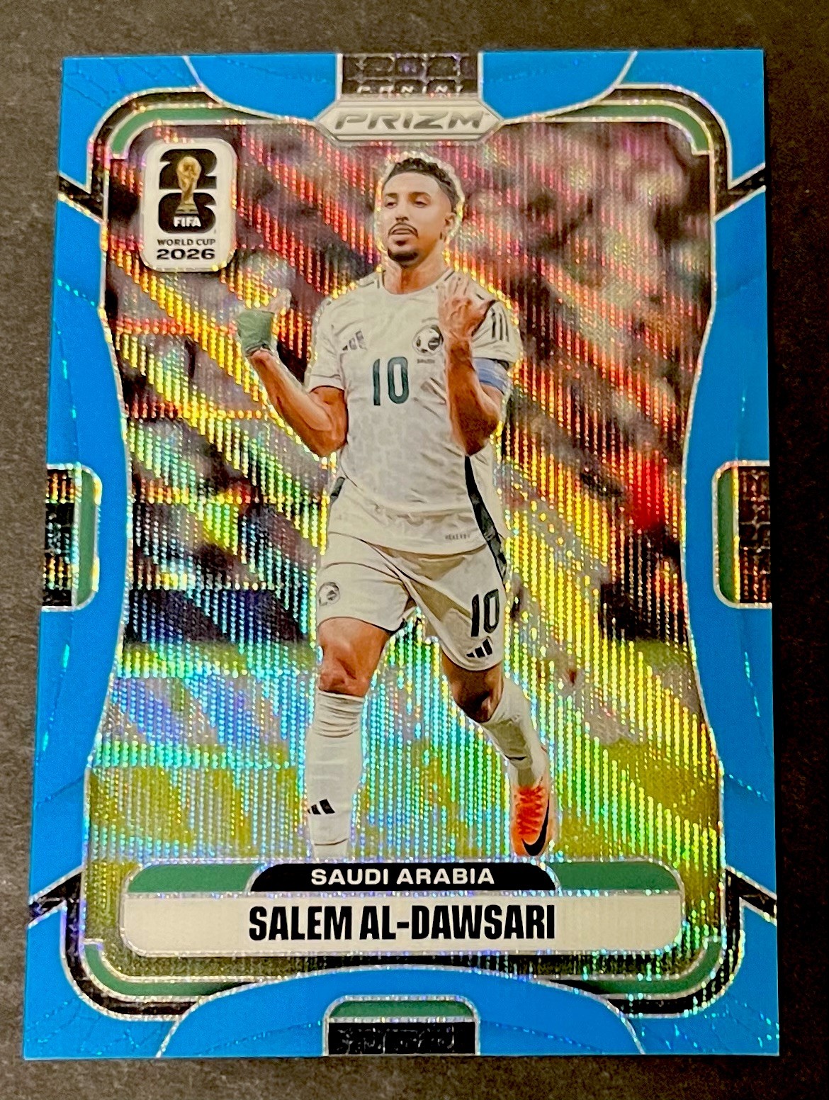 2026 Prizm World Cup Salem Al-Dawsari FLUORESCENT BLUE PRIZM /225 Saudi Arabia💥