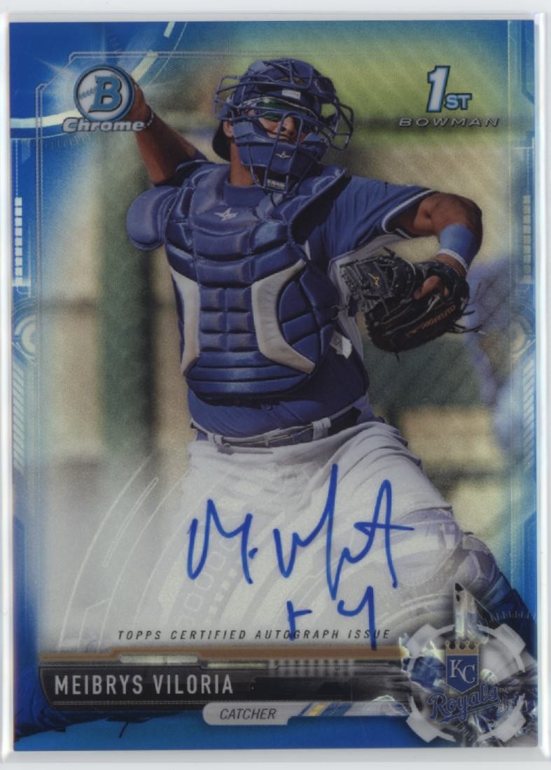 2017 Meibrys Viloria Bowman Chrome 1st Blue Refractor Auto 101/150(J417)