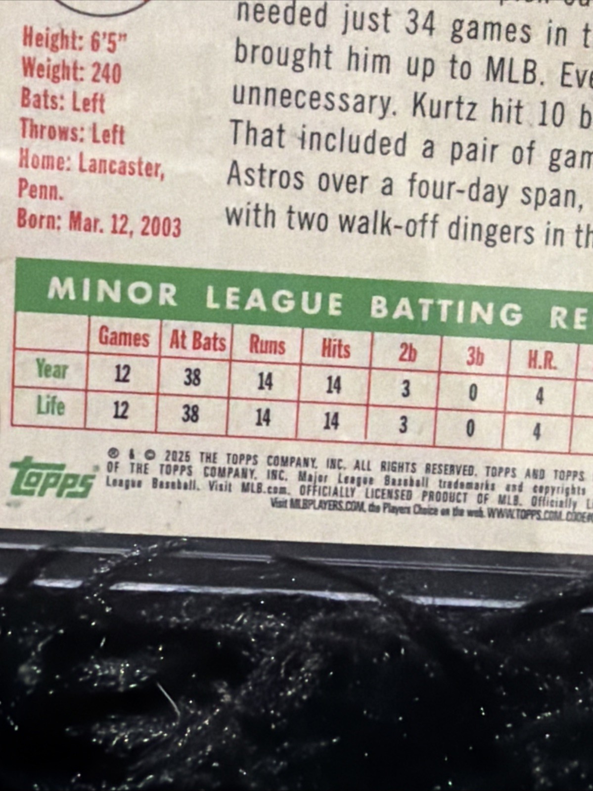 2025 Topps Platinum Nick Kurtz 📈 City Varitation SSP (RC) ROTY 🚨 Athletics MLB