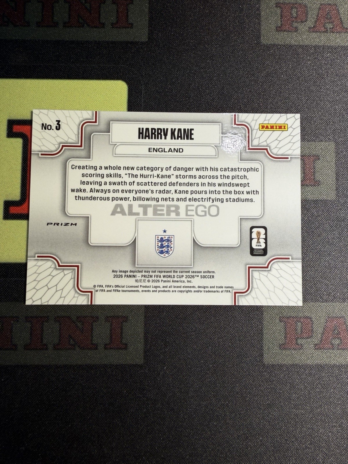 2026 Panini Prizm FIFA World Cup England Harry Kane Alter Ego Case Hit SSP