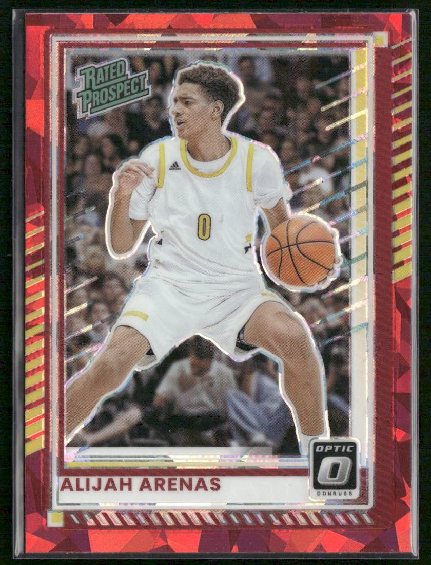 2025-26 Donruss #58 Alijah Arenas Optic Red Cracked Ice USC Trojans