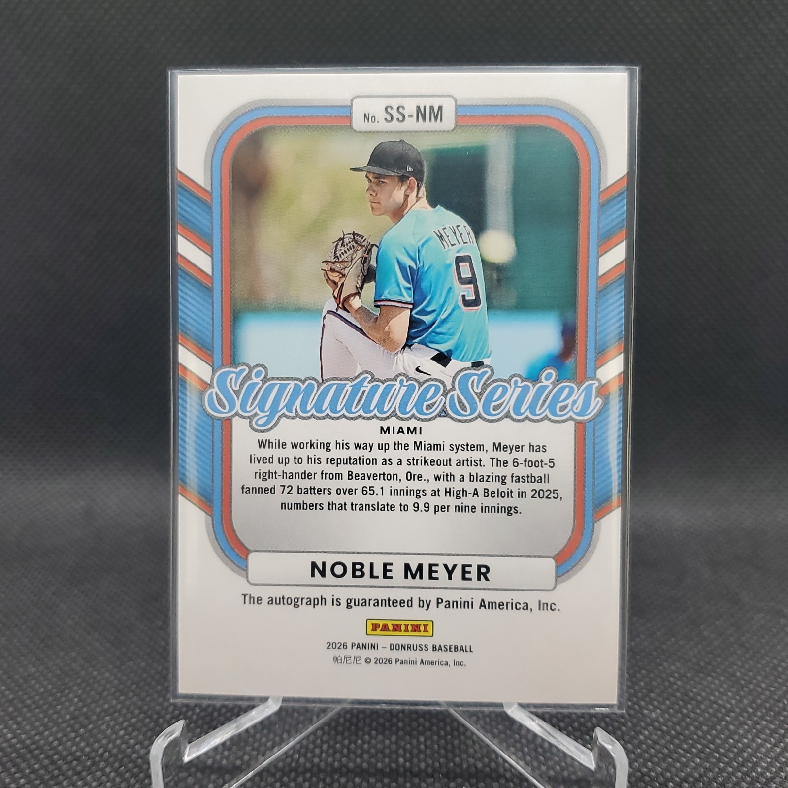 Noble Meyer Auto 2026 Donruss Signature Series /99