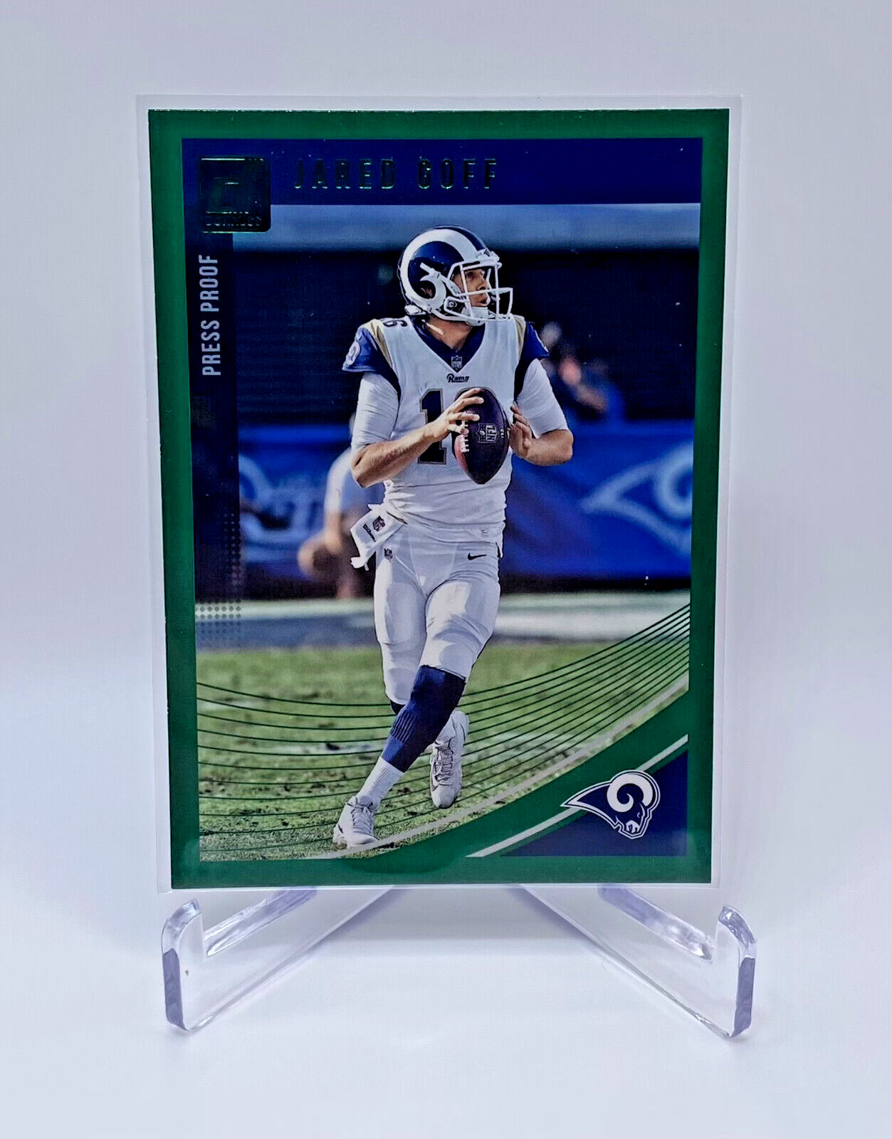 2018 Donruss Football Press Proof Green Jared Goff #147 RAMS